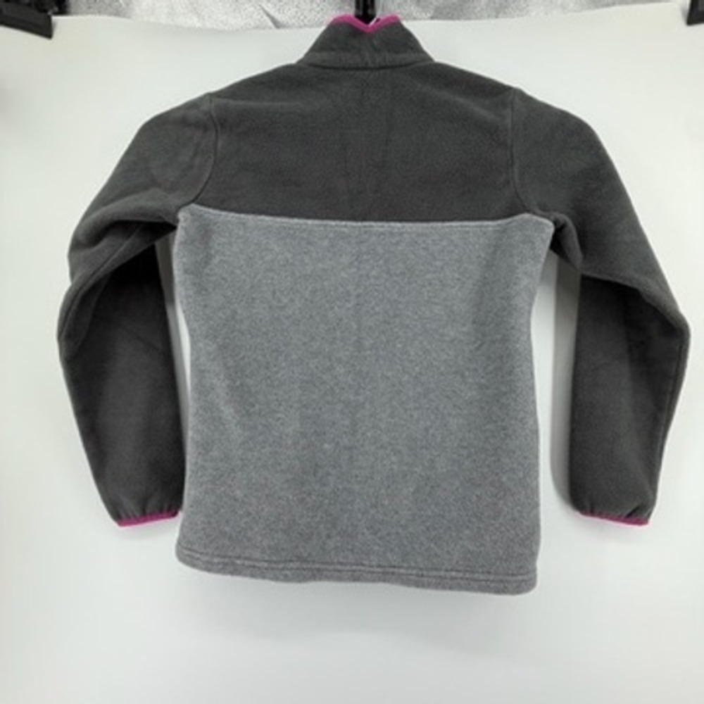 Columbia Benton Springs Fleece Pullover Grey Pink Snap Mock Neck Womens Medium - Picture 3 of 7